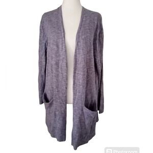Madewell Heathered Open Front Lightweight Cotton Blend Cardigan Size Large